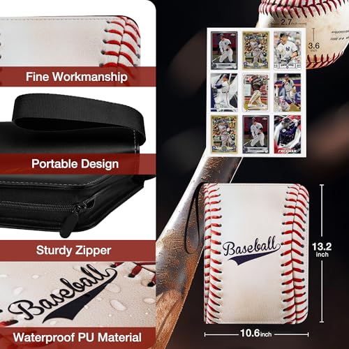 RONMONG Baseball Card Binder, 990 Pockets, Protective Trading Card Album - color: baseball-style 2, size: 990