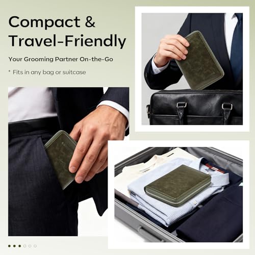 FAMILIFE Stainless Steel Manicure Set 11-in-1 Professional Nail Clipper Kit - color: Dark Green