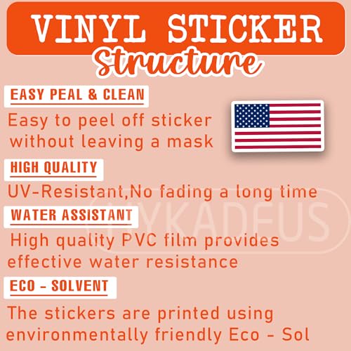 (3PCS) American Flag Stickers – USA America Sticker US Patriotic Flag Decal - color: America
