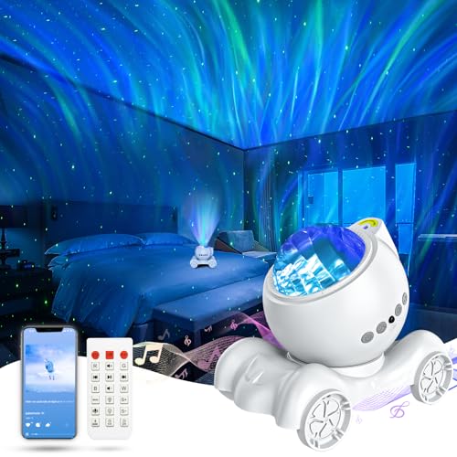 ENOKIK Aurora Light Projector Northern Lights Bluetooth Speaker, Pure White - color: Pure White