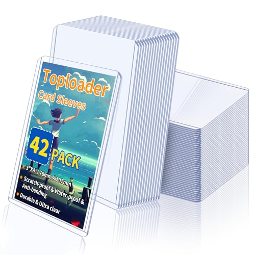 3" x 4" Card Sleeves, 42 Count Top Loaders, Hard Baseball Toploaders 35PT