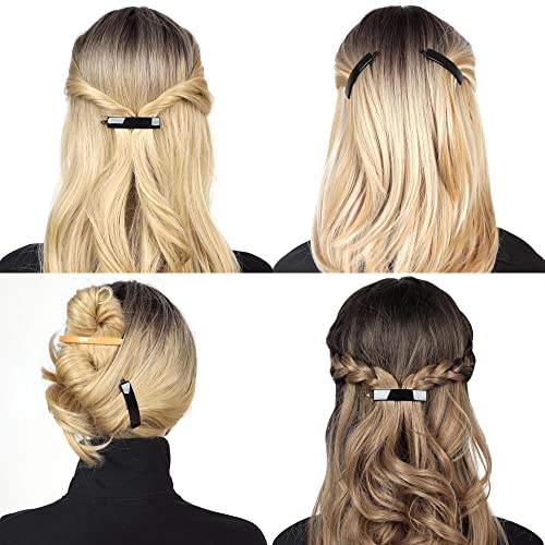 12pcs Hair Barrettes Set for Women and Girls, Hair Clips for Thick Thin Fine Hair, Non-metal Hair Accessories, Non-Slip Grip Handmade Snap Hairpin, BPA Free - color: SN9