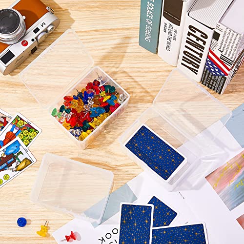 Qunclay 10 Pcs Playing Card Storage Box, Large Plastic Game Card Case