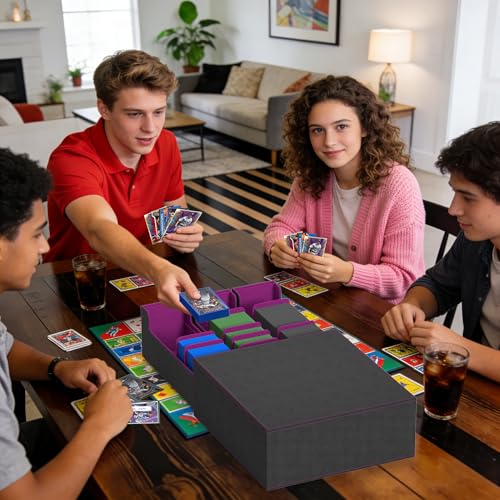 3-Drawer Trading Card Storage Box Holds 2500+ Cards (Purple) - color: Purple