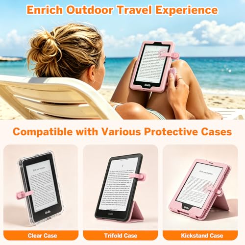 Page Turner Ring for Kindle,Remote Control for iPhone iPad Tablets eReaders - color: Pink