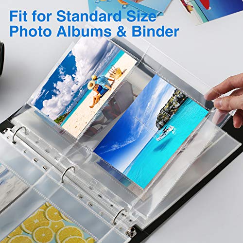 Sooez 30 Pack 4x6 Photo Sleeves for 3 Ring Binder, Hold 120 Pictures - size: 4x6" 2-Pocket