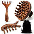 WOVTE 3 PCS Wooden Scalp Massager, Sandalwood Head Massager Scalp Comb