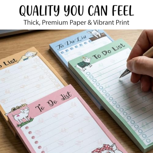 4 Pads Pig Cute Sticky Notes 4x6 Funny Post it Notes Animal Stationary - color: Pig