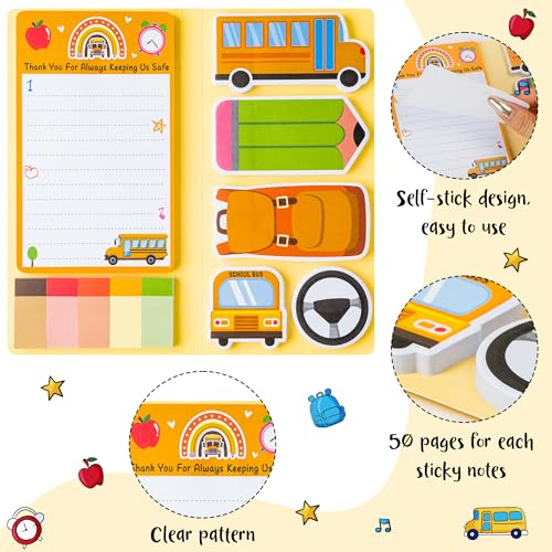 Xqumoi Best Bus Driver Sticky Notes Set Back to School Office Supplies - color: 1pack-bus Driver