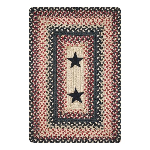 Homespice Gloucester Jute Braided Placemats, Rect 13x19 Set of 6 - color: Primitive Star Gloucester