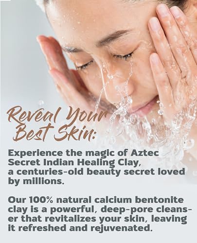 Aztec Secret – Indian Healing Clay – Deep Pore Cleansing Facial & Body Mask – The Original 100% Natural Calcium Bentonite Clay – New Version 2-32 Oz (Pack of 1) - size: 32 Ounce (Pack of 1)
