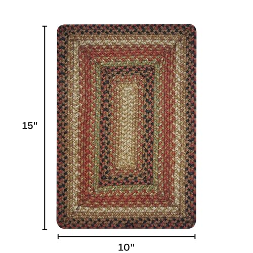 Homespice Gingerbread Jute Braided Table Mats, Rect 10x15 Set of 4 - color: Gingerbread