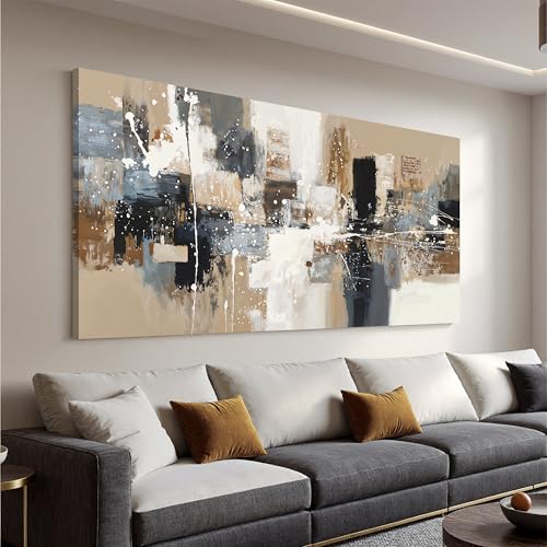 Tsomzxng Black Abstract Canvas Wall Art Decor For Living Room 20×40 Inch - color: LAI-12F, size: 40"L x 20"W