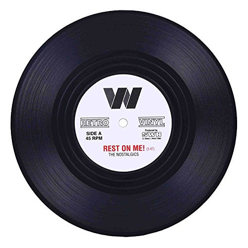 Coasters for Drinks with Gift Box - Set of 6 Colorful Retro Vinyl Record Disk Coasters with Funny Labels-Prevent Furniture from Dirty and Scratched-4.2 Inch - style: AK005