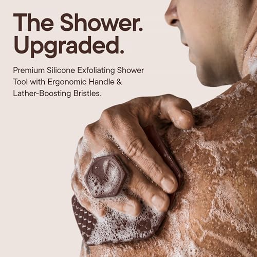 TOOLETRIES Silicone Body Scrubber 2.0, Loofah Alternative - Chocolate - color: Chocolate