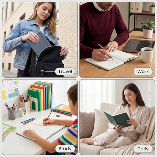 &And Per Se Lined Hardcover Notebook – A5 5.7"x8" College Ruled, 160 Pages, 100gsm Thick Paper – Aesthetic Journal for Women, Gift-Ready Planner, Everyday Writing Notebook (Blush) - color: q.Blush with Pattern, style: Lined with Pattern