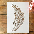 TIAMECH A4 Reusable Eagle Angel Wing Stencil for Painting - style: Wing