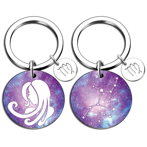 isiyu 12 Constellation Keychain Zodiac Astrology/Birthday For Women Men Adults Boys Girls Horoscope Lovers Gifts For Women - color: Color 8