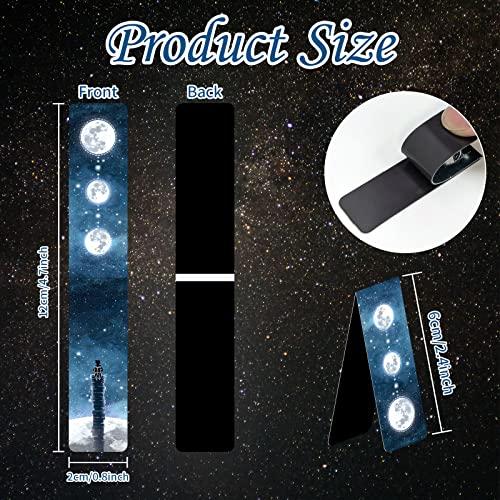 12 PCS Cool Magnetic Bookmarks, Space Starry Night Bookmark for Book Lovers, Bulk Bookmarks for Women Men, Unique Book Mark for Reading, Students, Classroom Gifts, School Prize, Reading Present