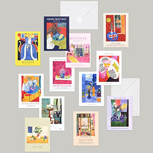 Monolike Day-by-day Card, Henri Matisse Painting ver.2 - Mix 36 Mini Single cards, 36 envelopes, 36 stickers Package - color: Henri Matisse Painting ver.2