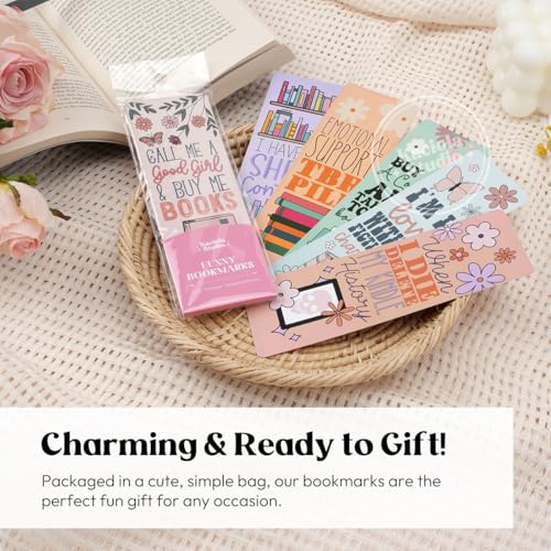 Kaciola Studio10 PCS Booklovers Cute Bookmarks, Funny Bookmarks for Women, Double Sided Bookworm Design Book Lovers Gifts,Book Accessories for Women Men Students Teachers Reading - color: Book Lovers
