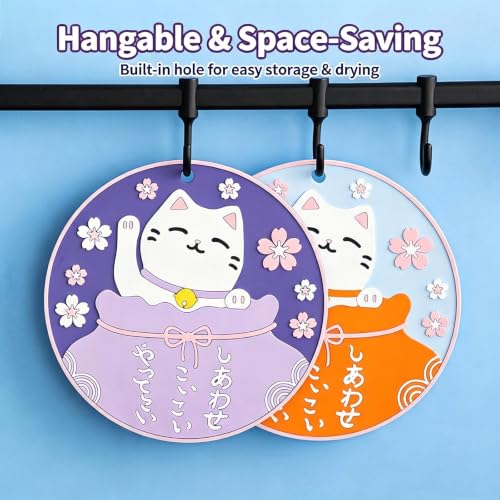Cat Trivets for Hot Dishes Hot Pads Plate Mat Pot Holders for Kitchen Decor - size: Cat Trivets 2pcs