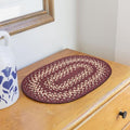 Homespice Autumn Maple Jute Braided Table Mats, Oval 10x15 Set of 4 - color: Autumn Maple