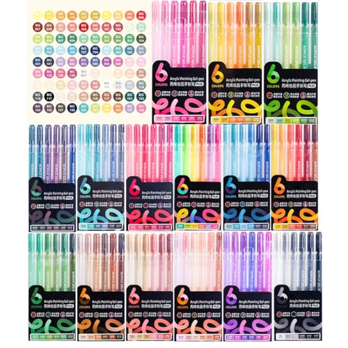 1.0mm Fine Pointed Acrylic Gel Pen Set, 90 Color Optional