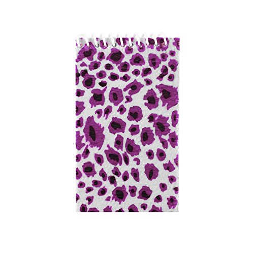 Super Z Outlet Multi-Color Assorted Plush Felt Animal Tiger Cheetah Print Design Spiral Bound Notebook Pads for Children Classroom, Party Favors, Note Paper (12 Pack)
