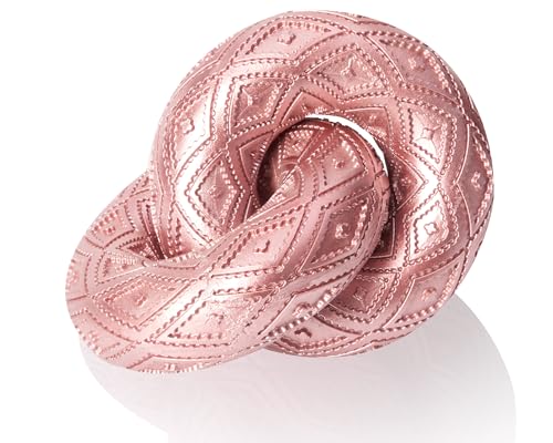 Knot Chain Link for Coffee Table Decor, 2 Link Resin Aesthetic Decor Decorative Chain Knot, Rose Gold Cool Stuff to Put on Shelf, Boho Minimalist Knot Decor for Neutral Home Decor - color: Rose Gold
