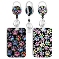 2 Pack Dog Paw ID Badge Holder with Clip Badge Reels - color: 2 Pack-dog Paw 2