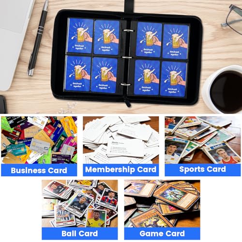 4 Pocket Trading Card Binder, Holds 400 Cards, Black