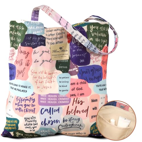 Miss Adola Aesthetic Buckle Tote Bag for Women - color: Christian Quotes