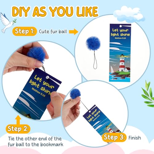 Outus 12 Pcs Christian Bookmarks Bible Verse Decor for Religious Women Kids - style: Christian