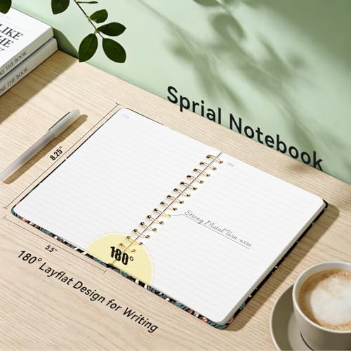 Lined Spiral Journal Notebook for Work A5, 160 Pages, Skull Head - color: Skull Head