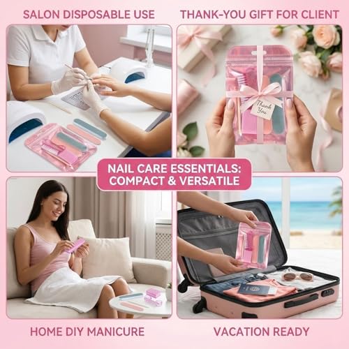 6 Set Disposable Manicure Kit Press On Nail Tool Kit Bulk Handle Grip Brush