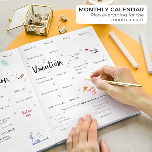 Clever Fox Planner PRO Light, Undated Weekly Planner, 8.5x11, Aquamarine - color: Aquamarine (Undated), size: A4 (8.5" x 11") Light Version