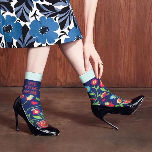 Funny Socks for Women and Teenage Girls, Cute Crazy Unique Novelty Gifts - color: H-flower-b