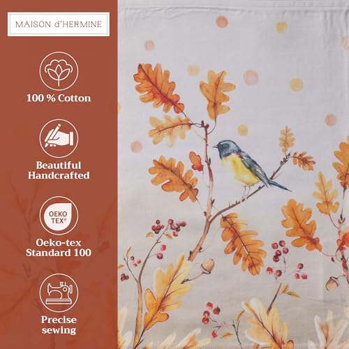 Maison d' Hermine Placemats Set of 4 Reusable 100% Cotton (13"x19") - color: 060 - Oak Leaves, size: 13" X 19" (Pack of 4)