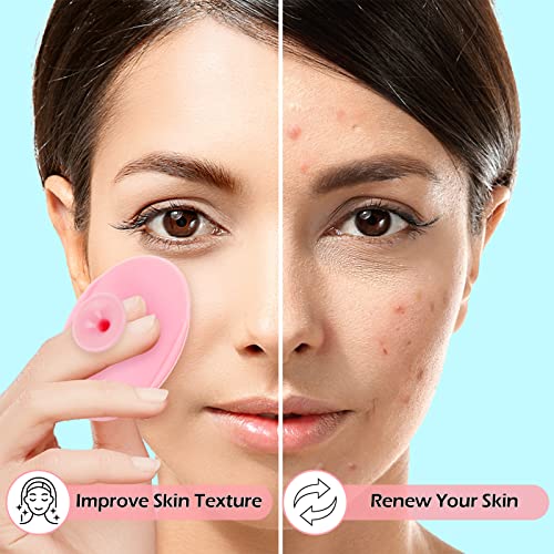 Yokilly Silicone Face Scrubber Kit: 4 Pcs Exfoliator Skin Care Tool - color: 4 Piece Silicone Face Scrubber