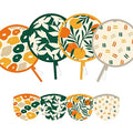 4 PCS 4 Abstract Styles Handheld Compact Cooling Fans Foldable Multi-Role Round Fans for Outdoor Games, Party Decoration（Summer） - style: Summer
