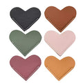 6Pcs Leather Heart Bookmarks, Wayzton Cute Book Marks Gifts for Book Lovers - color: Love