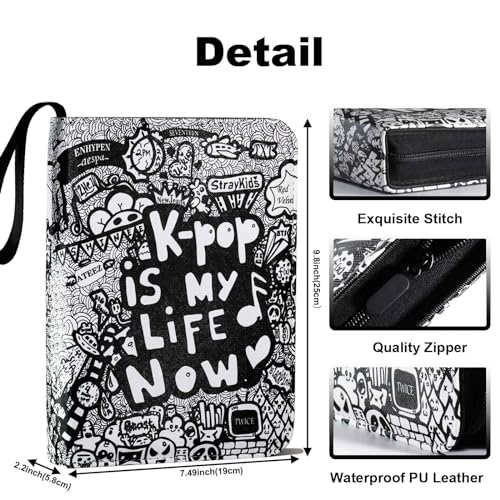 Kpop Photocard Binder Holder 440 Pockets Album A5 3 Ring Binder Pages - color: A-Classic-440 Pockets