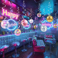 40 Pack Disco Hanging Decorations – Retro Dance Birthday Decorations for Girls, Disco Party Supplies and Groovy 70s Theme Decor