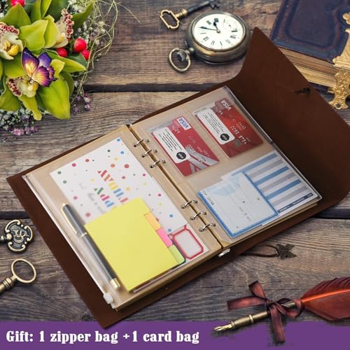 OMEYA Leather Journal Notebook, Refillable Writing Journal Diary Planner, Gifts For Women,Men, Girls, Sister, Friends(Purple, A5-9.3''×6.3'') (Pack of 2) - color: Purple, size: A5-9.3''×6.3'' (Pack of 2)