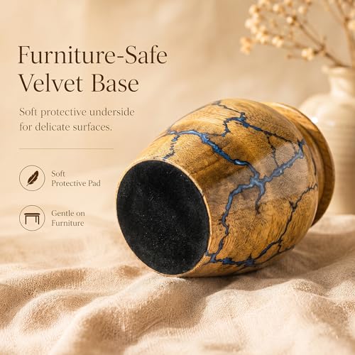 Mini Cremation Handmade Urn | 20 Cu Inches | SharingSmall Portion of Ashes | Small Wooden Keepsake Urn for Human Ashes | Decorative Memorial Ashes Keepsake - size: Small