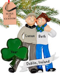 Personalized Ireland Ornament 2026 for Honeymooners, Vacation Souvenir - color: Green Ireland