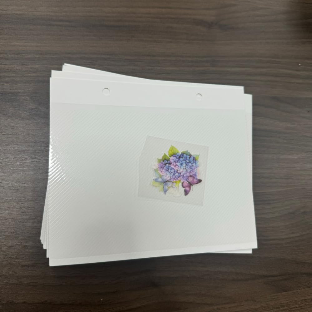 50 Sheets White Recipe Cards Protectors,Photo Album Refill Pages 4x6 Inch