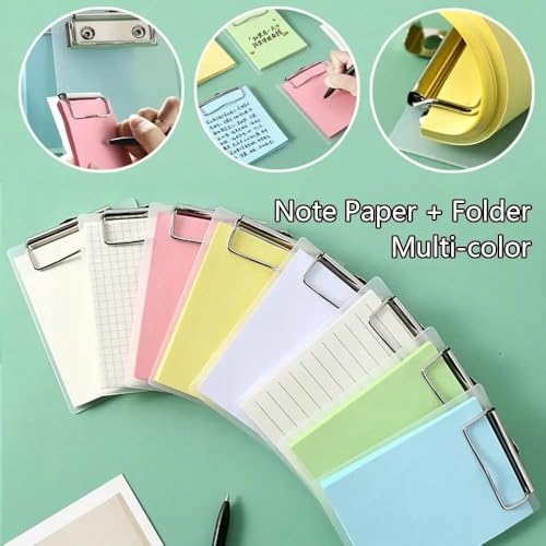 Memo Pad Mini Notebooks Thickened Panel Clipboard Notepads Supplies 50sheets Folder Board Stationery(grid)