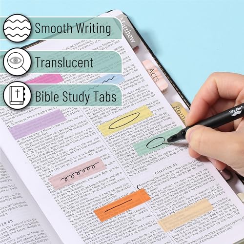 Mr. Pen- Colorful Sticky Tabs, 1600 pcs, Translucent Page Markers - color: Pastel, size: 1600 Pcs